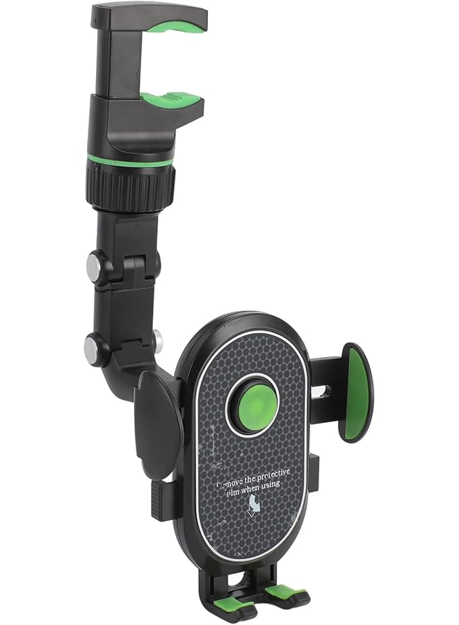 جيكتسي حامل هاتف في مرآة الرؤية الخلفية، حامل هاتف عالمي للسيارة قابل للدوران والسحب بزاوية 360 درجة، مناسب للمرايا الخلفية الكبيرة، للهواتف الذكية مقاس 4.0 إلى 6.5 بوصة، وللمكاتب بسمك 1 بوصة - Image 1