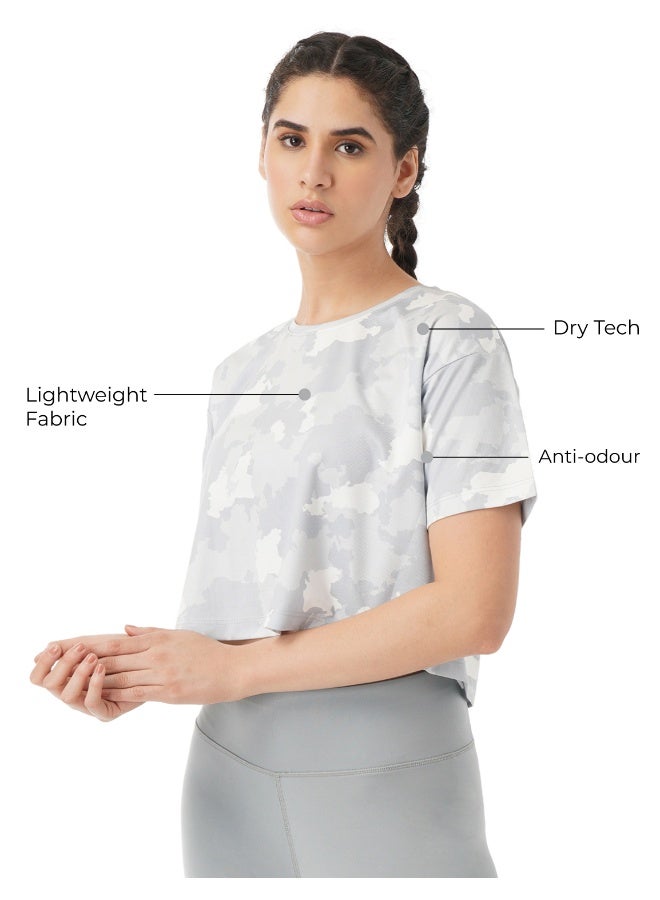 pump'd تي شيرت رياضي سادة للنساء (أبيض سماوي XXL) - Image 3