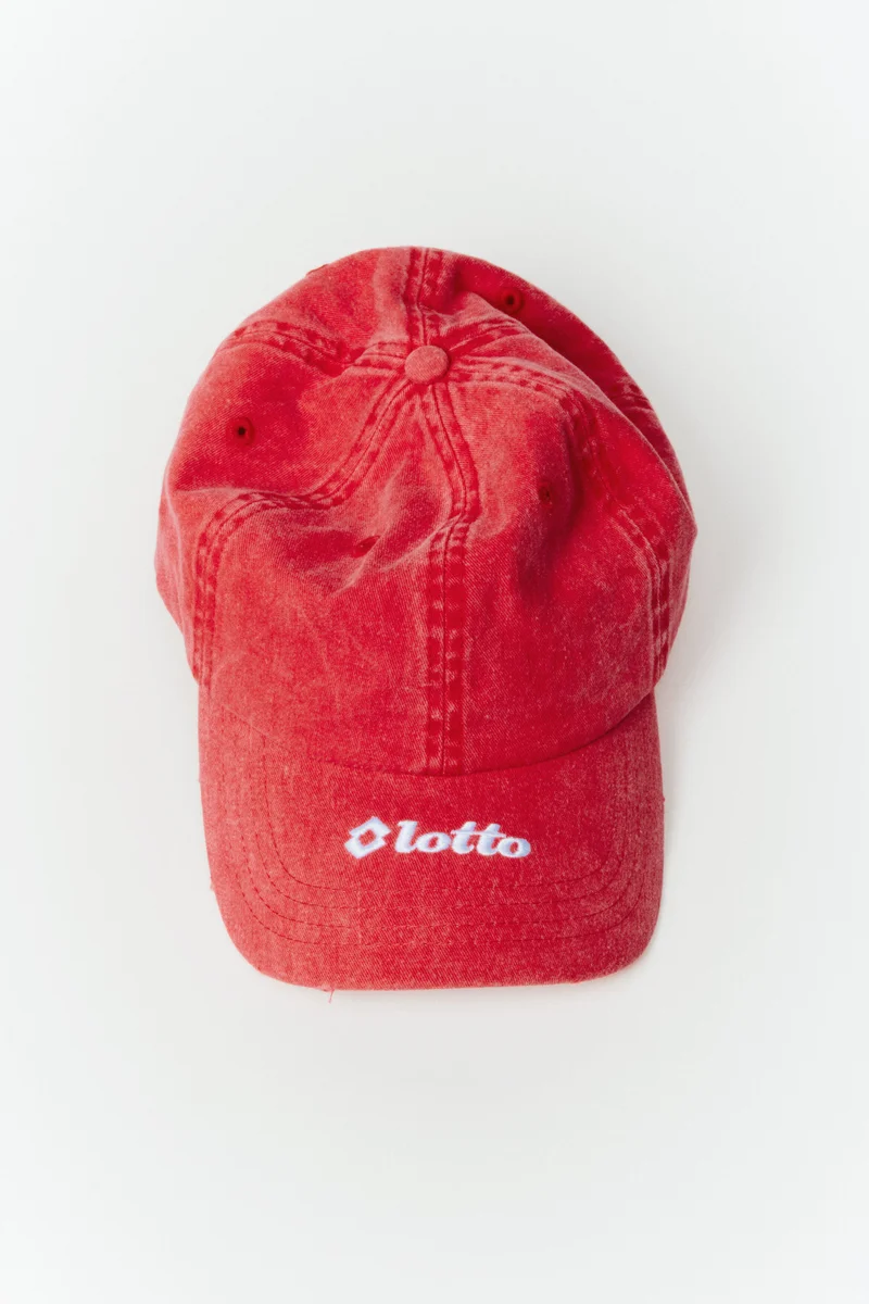 Embroidered-motif cotton twill cap