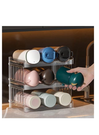 Water Bottle Organizer for Cabinet, 3 Tier Water Bottle Storage Organizer, 9 Bottle Holder Rack, Stackable Water Bottle Storage Rack, Drink Bottle Holderfor Cabinet Fridge Kitchen Organization - pzsku/ZFB822EE90BCABE7CAC39Z/45/_/1709103262/221c6e6e-6463-4432-a9ec-1fd52e311c7b