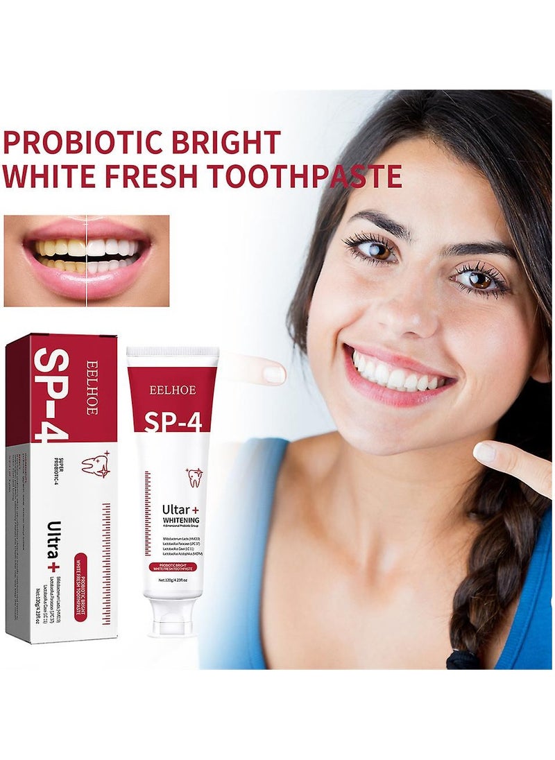 EELHOE - New Probiotic Toothpaste Sp-4 Brightening Whitening Toothpaste Protect Gums Fresh Breath Mouth Teeth Cleaning Health Tooth - Image 1