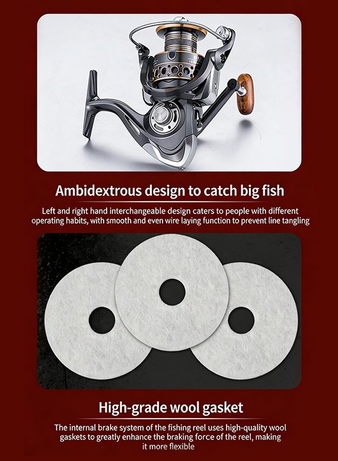 Polish'D Big Game Surf Spinning Fishing Reel, 20KG Drag Power Backlash-Free Bearings, Metal Reel Seat, Zinc Alloy Gear for Saltwater Inshore and Offshore Fishing - Image 5