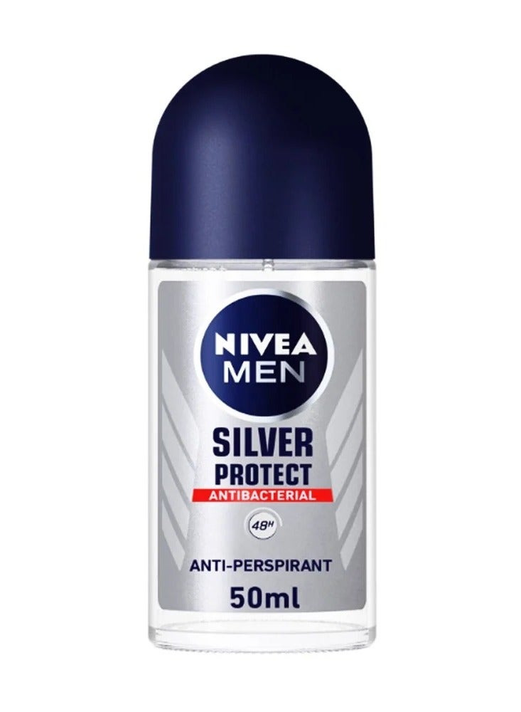 Nivea Deo Men Roll On Silver Protect 50ml - Image 1