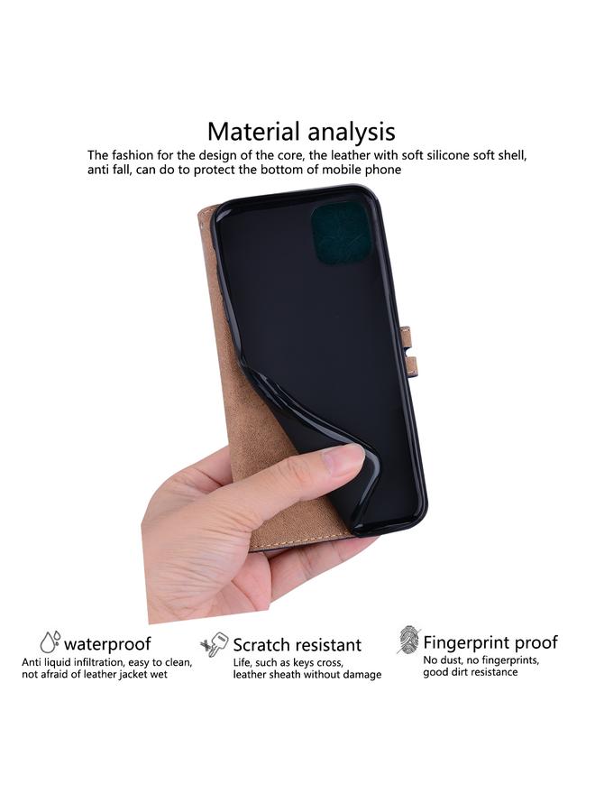 اس-توب جراب هاتف iPhone 14 مصنوع من الجلد بنسيج الشمع الزيتي - Image 5