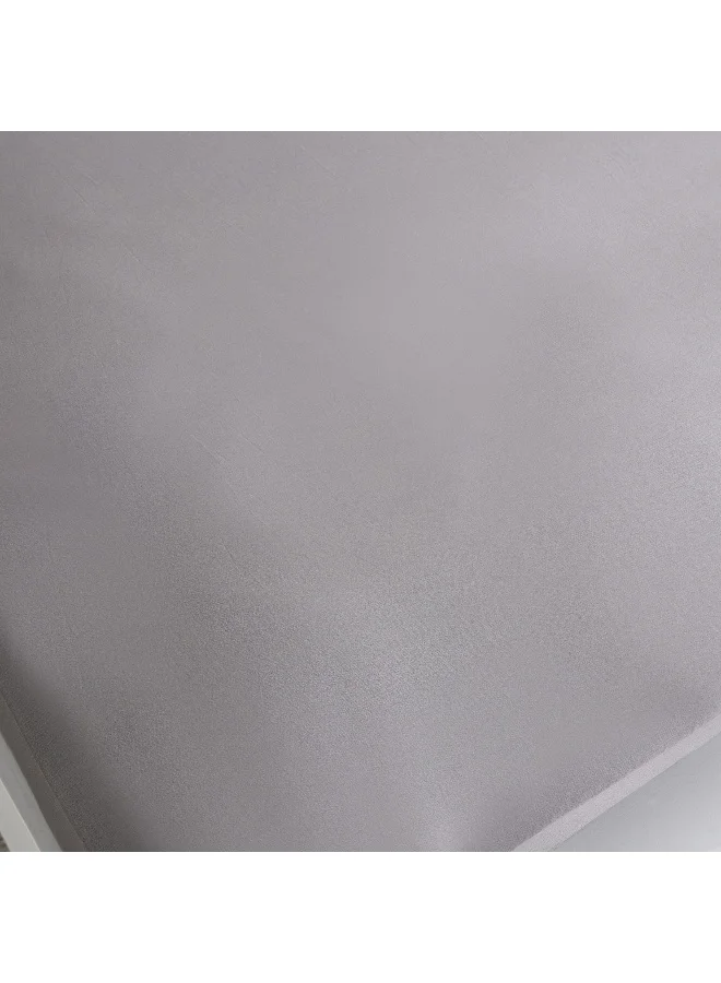 Home Box Opulent Luxe Solid Cotton Queen Fitted Sheet - 150x200+40 cm