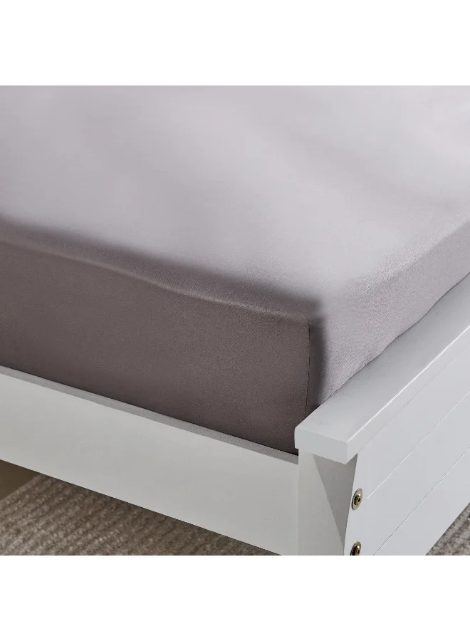 Home Box Opulent Luxe Solid Cotton Queen Fitted Sheet - 150x200+40 cm
