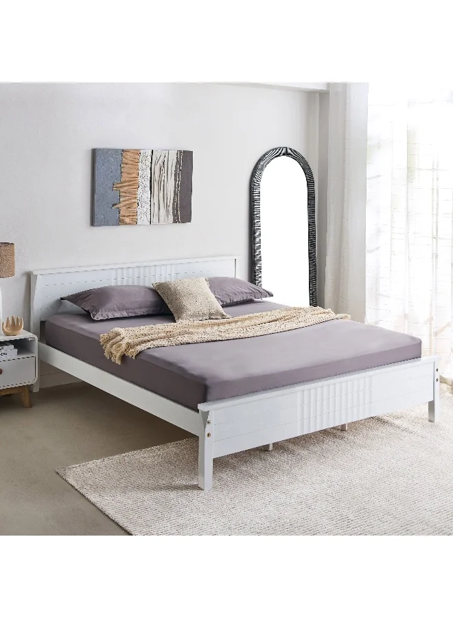 Home Box Opulent Luxe Solid Cotton Queen Fitted Sheet - 150x200+40 cm