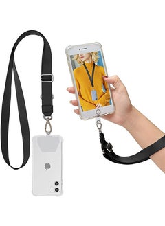 Phone Lanyard, Cell Phone Lanyard Key Chain Holder Adjustable Nylon Phone Wrist Strap Compatible with iPhone Samsung Any Smartphones