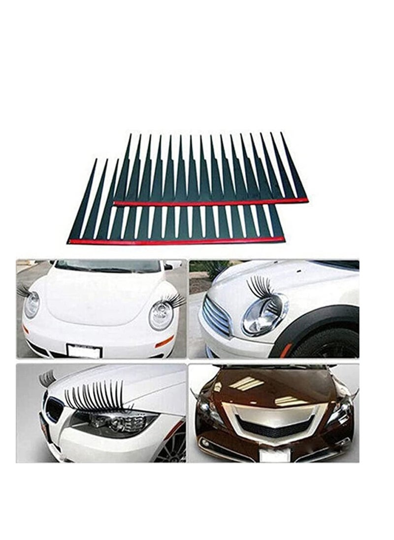 SYOSI - Car Headlight Sticker False Eye Lash Sticker Cute Car Eyelashes Funny Eyelashes Auto Head Lamp Decoration Decals 2pcs for Volkswagen Beetle Withstands All Weather  Driving Conditions - Image 1
