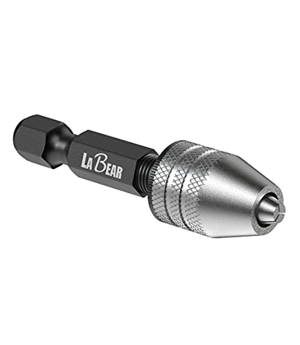 LABEAR - Drill Chuck Keyless Mini Adapter ¼ Inch Hex Shank | 0.3-3.2mm Capacity for Micro Drill Bits For Cordless Screwdrivers, Drills, and Power DIY Tools - Image 5