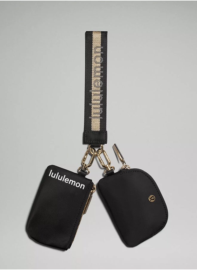 Lululemon - Dual Pouch Wristlet Wallet, Mini Zip-Around Coin Purse with Double Pockets, Compact and Convenient for Organizing Small Essentials On the Go - Image 1