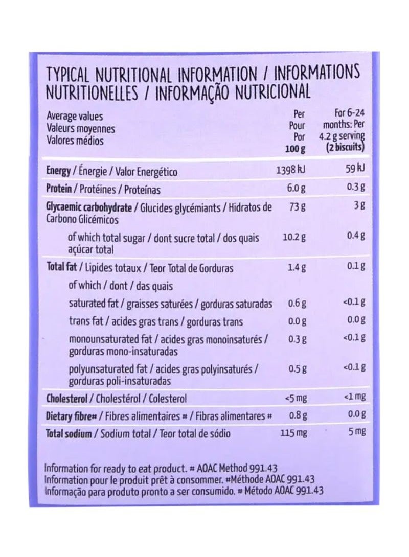 hey baby! Blueberry Teething Biscuit 12 x 50g  - Image 2