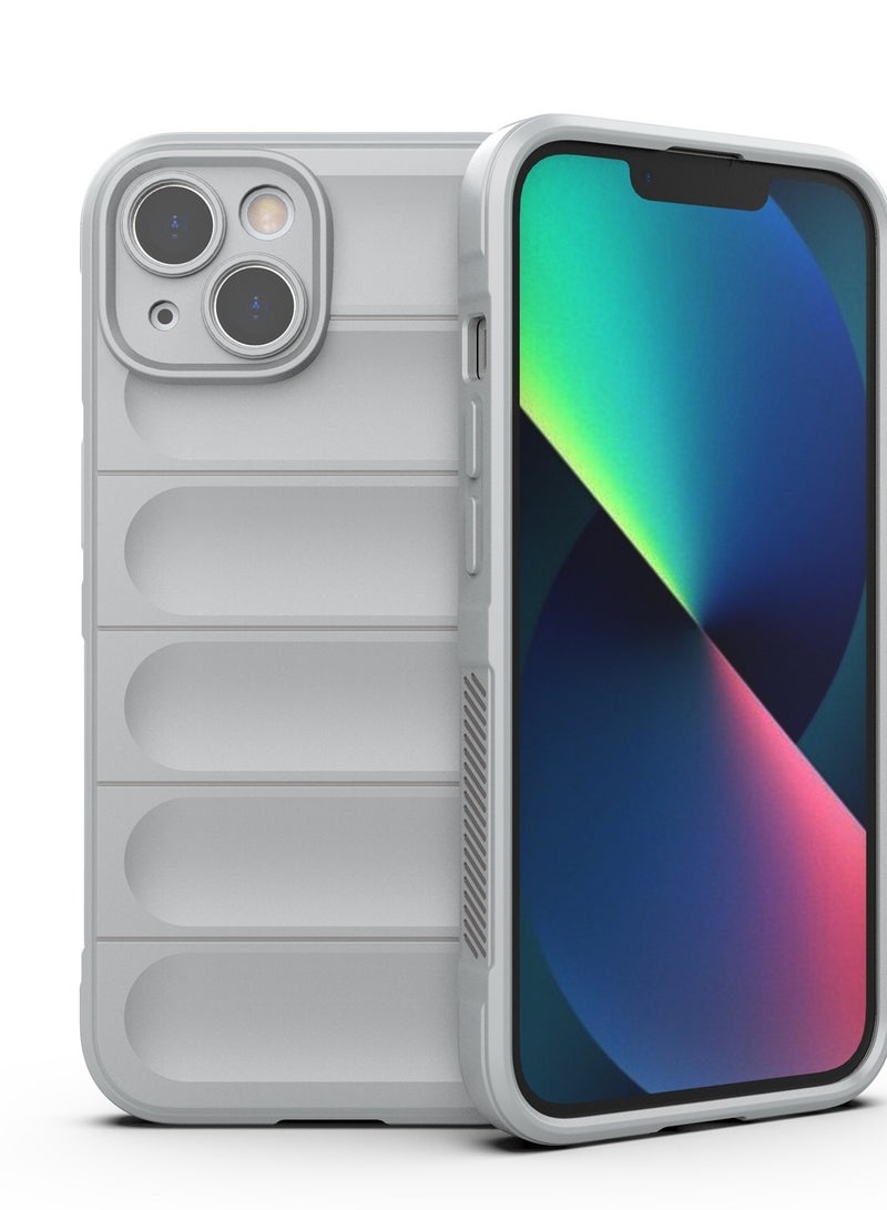 جراب موبايل ماجيك شيلد  سيليكون مضاد للصدمات وحمايه للكاميرا متوافق  Iphone 13 (رمادي)