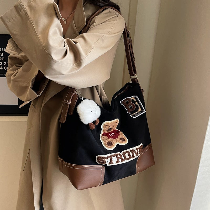 All-Matching Ins Retro Fashion Shoulder Bag Female 2023 Winter This Year Popular Korean Style Underarm Bag Tote Bag Fashion - Image 4