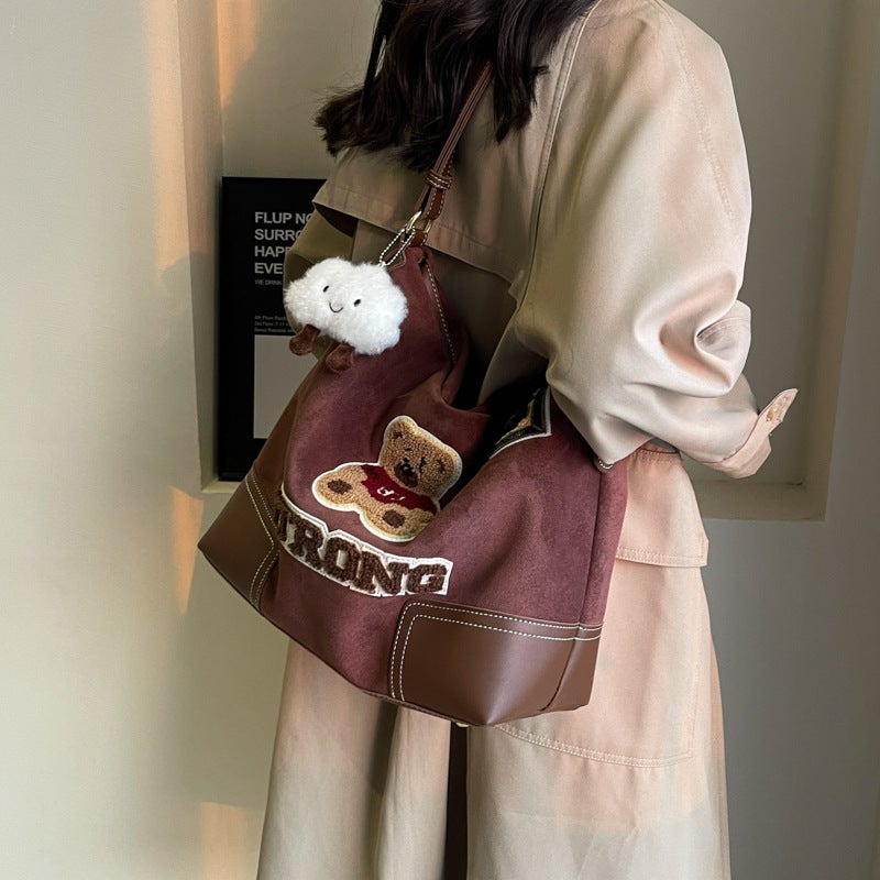 All-Matching Ins Retro Fashion Shoulder Bag Female 2023 Winter This Year Popular Korean Style Underarm Bag Tote Bag Fashion - Image 5