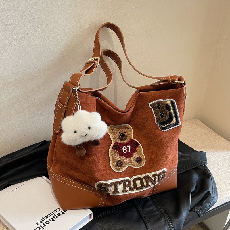 All-Matching Ins Retro Fashion Shoulder Bag Female 2023 Winter This Year Popular Korean Style Underarm Bag Tote Bag Fashion - Image 2