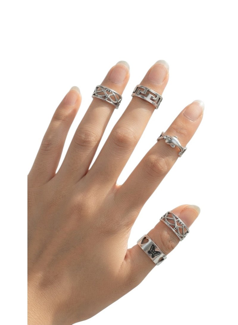 طقم خواتم عقلة نسائية متنوعة - 20 خاتم 4 كروت - Image 4