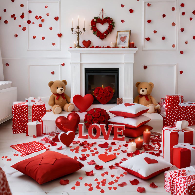 Comemela Paper Heart Confetti, 8000Pcs Tissue Paper Hearts Shape Confetti for Valentines Day Table Decorations Wedding Birthday Party Supplies - Image 3