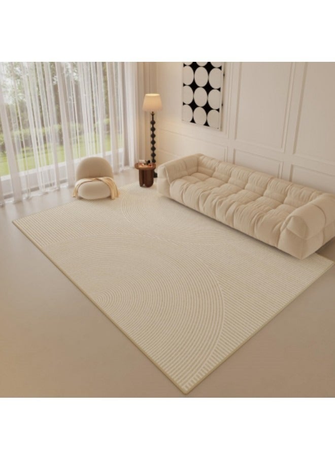 GGEROU Cream Area Rug for Bedroom Living Room, Water-proof Modern Large Rug Non-Slip Carpet Multisize Geometric Pad Oriental Mat 200 x 300cm - Image 1
