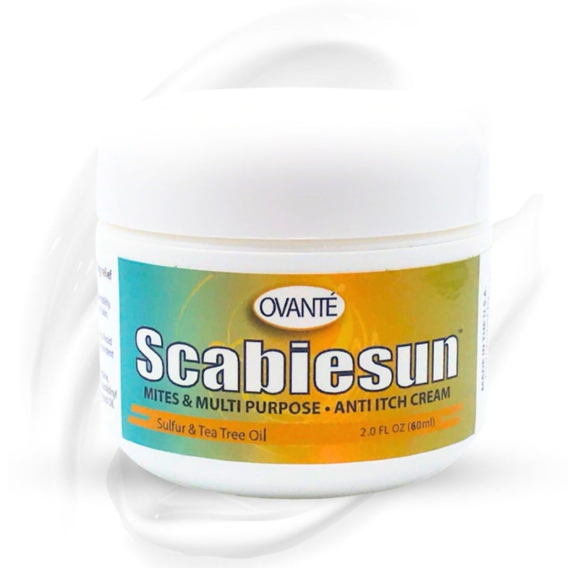 OVANTE Scabiesun Multipurpose Cream for Skin Itching Redness Irritation 2 Oz Jar