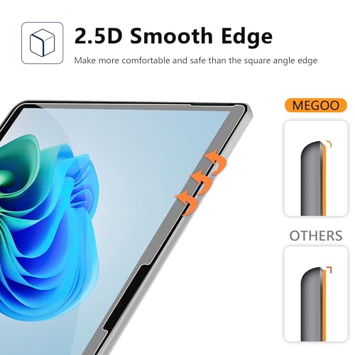 Megoo Crystal Sense Screen Protector for Surface Pro 12 inch (2025), Ultra-Thin 9H Glass, HD Transparency, High Touch Sensitivity, Case Friendly, Smudge-Resistant, 2 Pack - Image 5