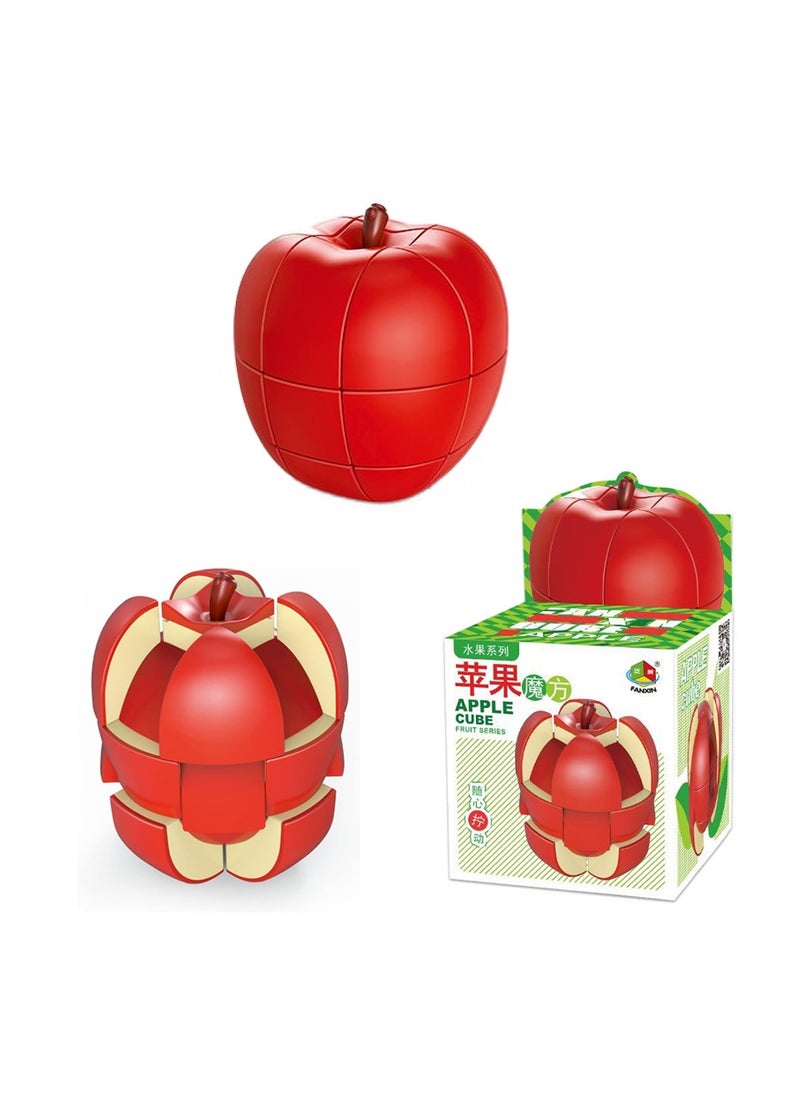 KASTWAVE - Rubix Cube,Third Level Fruit Cube, Speed Cube 3×3 Apple Magic Cube 1:1 Realistic 3D Fruit Cube Special-Shaped Puzzle Cube Children's Educational Toys (Apple) - Image 1