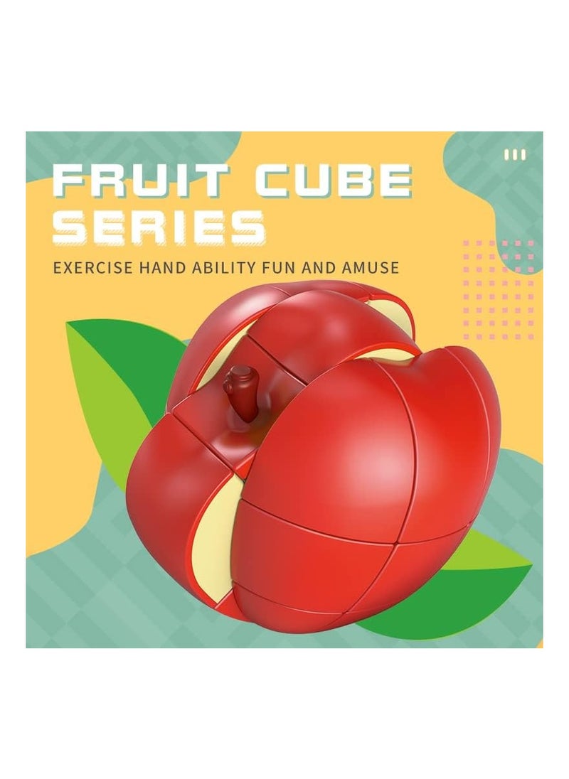 KASTWAVE - Rubix Cube,Third Level Fruit Cube, Speed Cube 3×3 Apple Magic Cube 1:1 Realistic 3D Fruit Cube Special-Shaped Puzzle Cube Children's Educational Toys (Apple) - Image 1