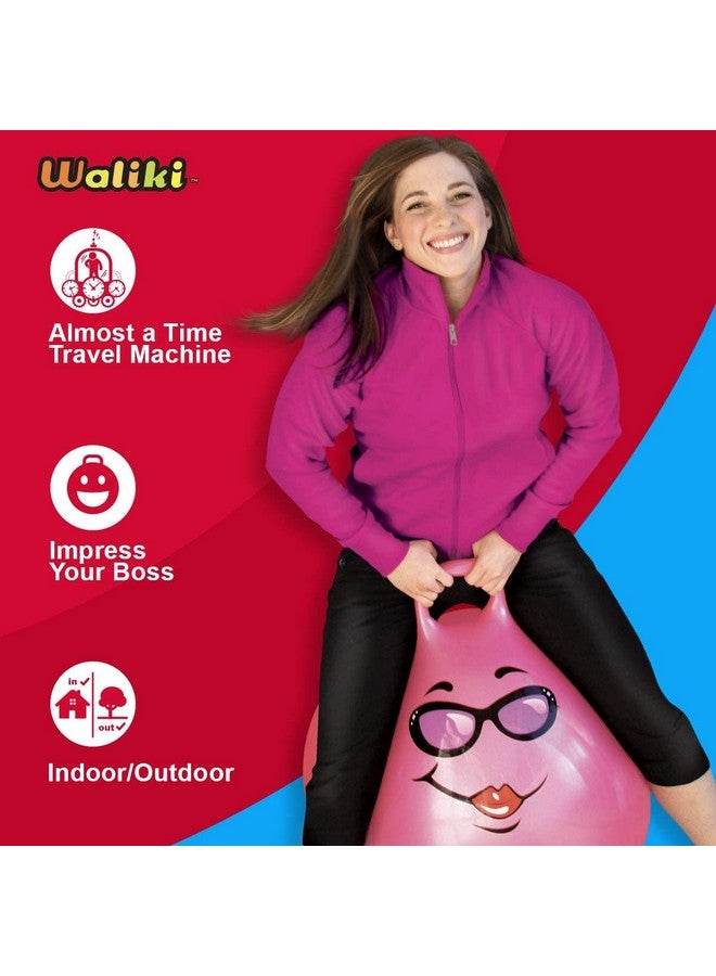 WALIKI Hop Ball for Adults 13-101 | Hippity Hop | Hopping Jumping Ball | Sit & Bounce Ball | Pink 29” - Image 3