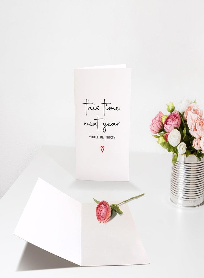 Chenive Funny 29th Birthday Card Men Women, 29 Years Old Birthday Card for Him Her, Happy 29th Birthday Card, This Time Next Year You'll Be Thirty - Image 3