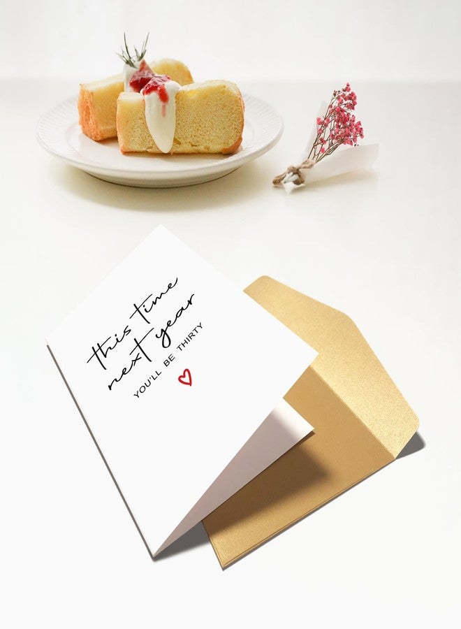 Chenive Funny 29th Birthday Card Men Women, 29 Years Old Birthday Card for Him Her, Happy 29th Birthday Card, This Time Next Year You'll Be Thirty - Image 5