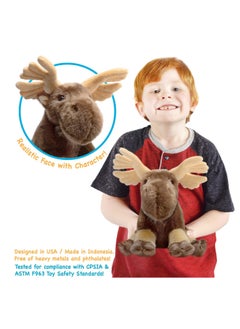 VIAHART Viahart Martin The Moose Soft Plush Toy for Kids | Huggable Stuffed Animals| Fluffy Toys for Baby, Children, Toddler | Polyester Fabric | Polypropelene Filling | Recommended Age 3+  - Image 4