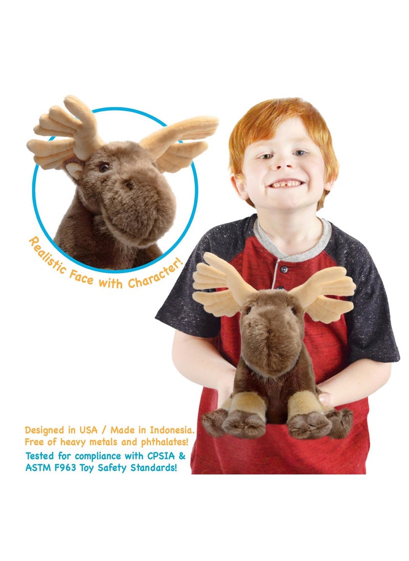 VIAHART Viahart Martin The Moose Soft Plush Toy for Kids | Huggable Stuffed Animals| Fluffy Toys for Baby, Children, Toddler | Polyester Fabric | Polypropelene Filling | Recommended Age 3+  - Image 4