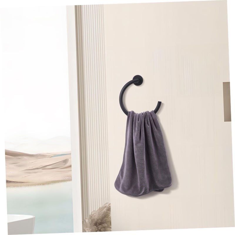 Stainless Steel Towel Ring Hanger Contemporary Design Easy Install Bathroom Accessory - Image 5