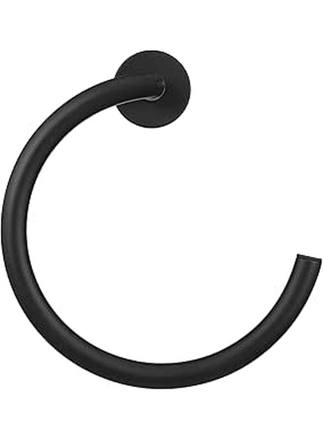 Stainless Steel Towel Ring Hanger Contemporary Design Easy Install Bathroom Accessory - Image 1
