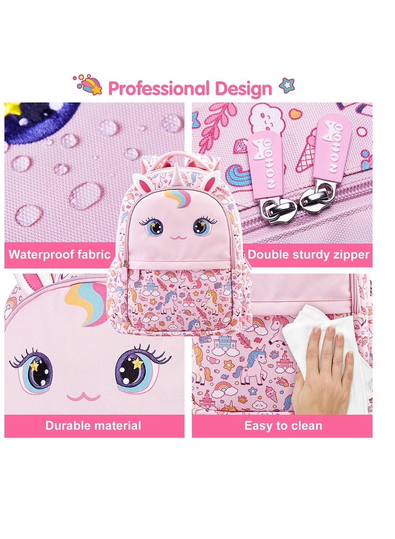 Nohoo Kids 16 Inch School Bag Unicorn - Pink - Image 2
