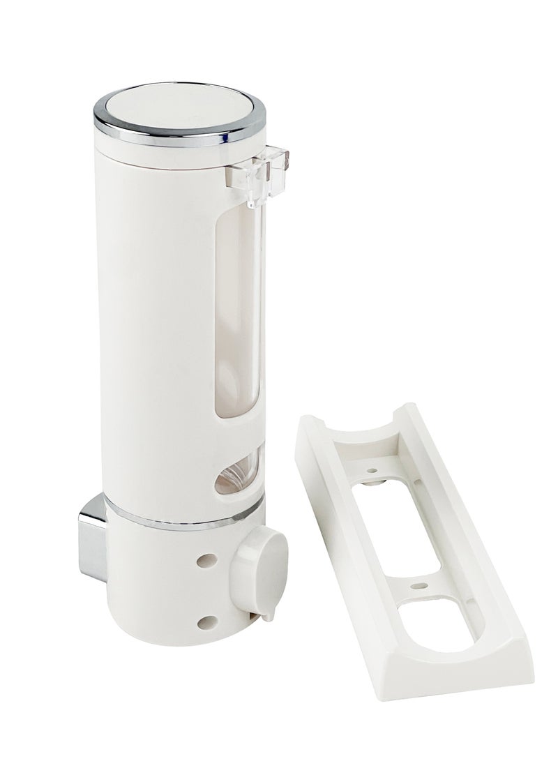 Hand Soap, Sanitizer, Gel, & Liquid Dispenser | Manual Dispensing Mechanism | Transparent Plastic Finish  | Wall-Mountable | Suitable For Bathrooms, Kitchens, Showers, & More | 400 ML - Image 2