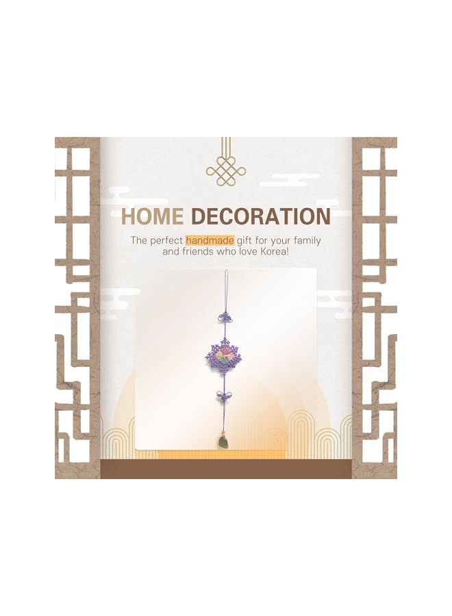 The Bros عقد تقليدي كوري (مايدوب)، زينة حائط منزلية، عناصر ديكور منزلية فاخرة لغرفة المعيشة، عناصر زخرفية للمنزل، مصنوعة يدويًا، ملحقات منزلية، مايدوب ساسايغبان مع أحجار كريمة. - Image 4