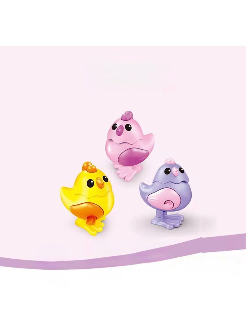 Toyland 3 Pcs Wind Up Plastic Jumping Chick Toy for Children-Assorted - Image 1