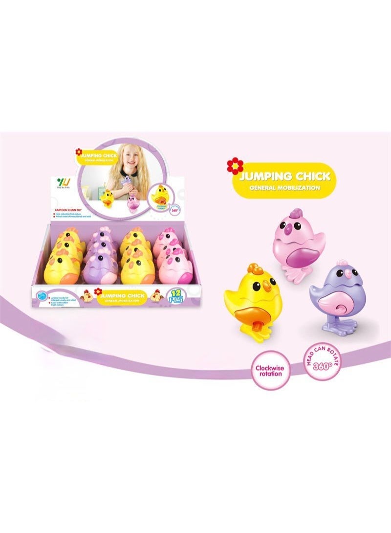 Toyland 3 Pcs Wind Up Plastic Jumping Chick Toy for Children-Assorted - Image 2