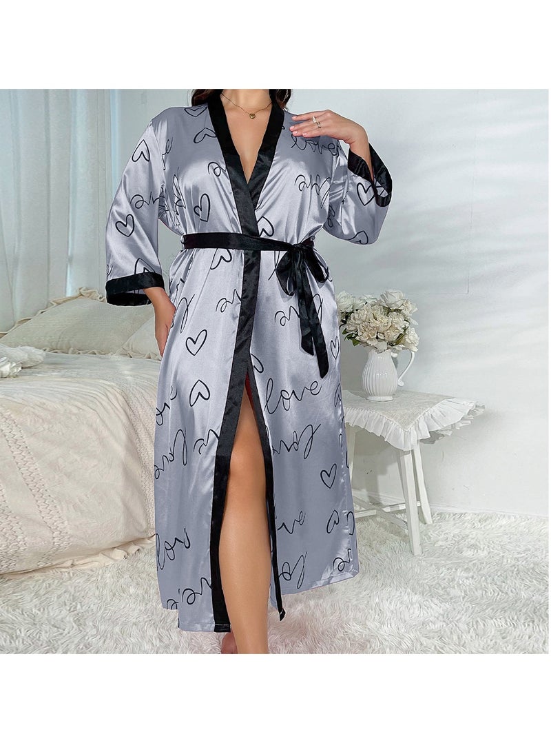 Women  Cardigan Bathrobe