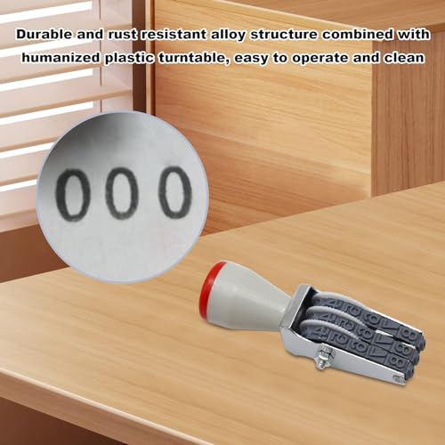 EATAKWARD 3 Digit Number Stamp,Adjustable Digit Rubber Changeable Number Stamp Numerical Multi- Functional Creative Price Tag Rotating Symbol Business - Image 2
