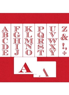 Designer Stencils Chevalier Stripe Monogram Cake Stencil Set by Designer Stencils  - Image 3