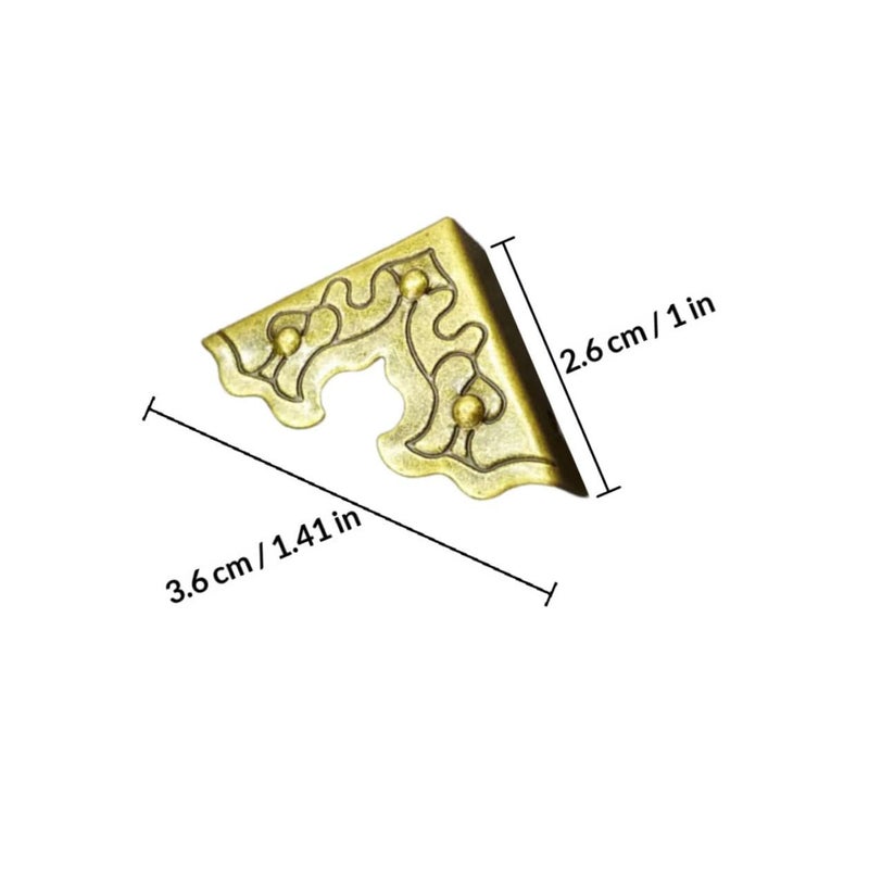 VALICLUD 20 Pcs Bronze Corner Guards Three Sides Edge Protectors Wood Furniture - Image 3