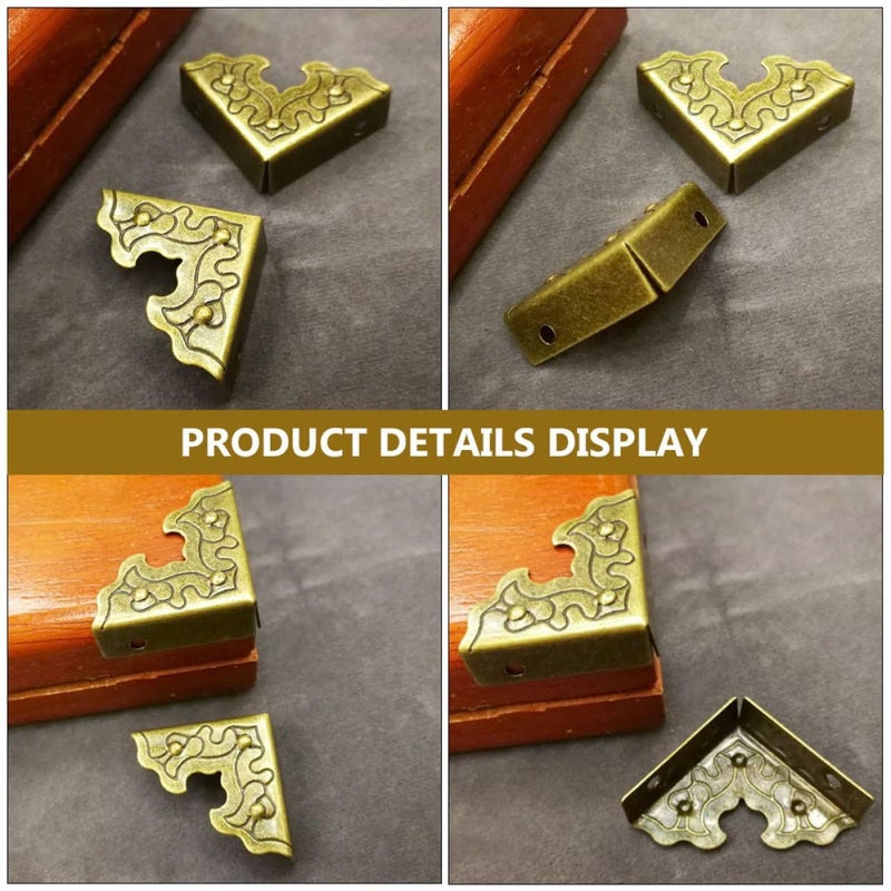 VALICLUD 20 Pcs Bronze Corner Guards Three Sides Edge Protectors Wood Furniture - Image 5