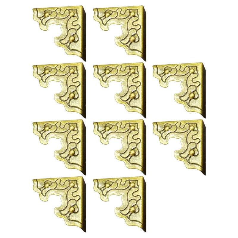 VALICLUD 20 Pcs Bronze Corner Guards Three Sides Edge Protectors Wood Furniture - Image 2