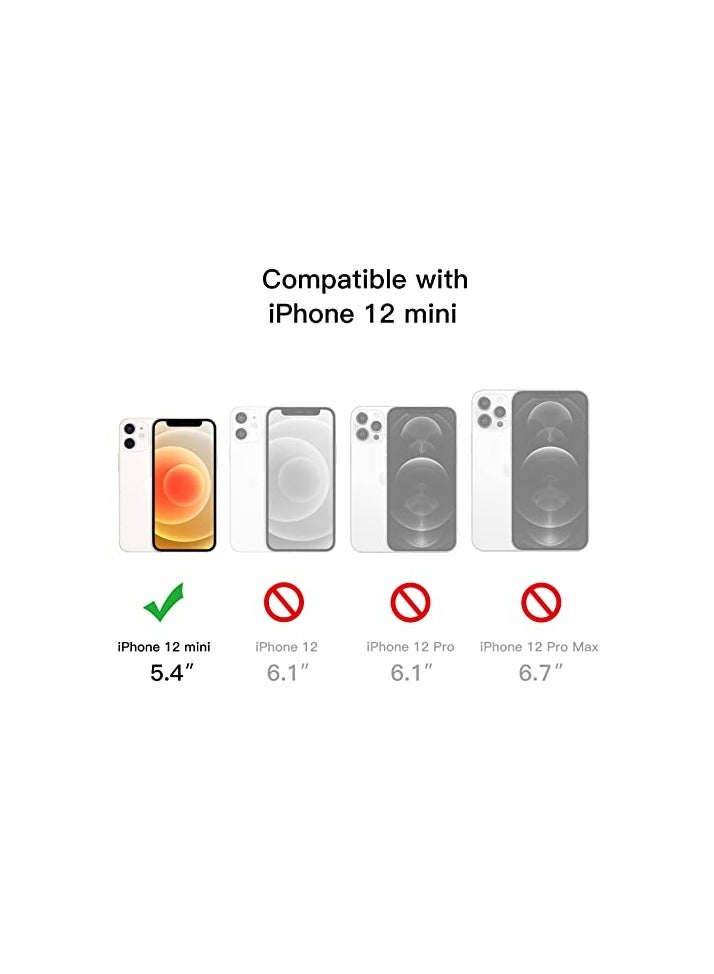 JETech Case for iPhone 12 mini 5.4-Inch with Stand, Support Wireless Charging, Slim Shockproof Bumper Phone Cover, 3-Way Metal Kickstand (Clear) - Image 3