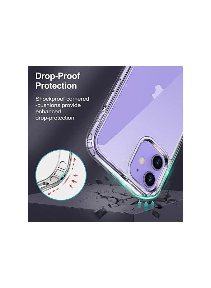 JETech Case for iPhone 12 mini 5.4-Inch with Stand, Support Wireless Charging, Slim Shockproof Bumper Phone Cover, 3-Way Metal Kickstand (Clear) - Image 5