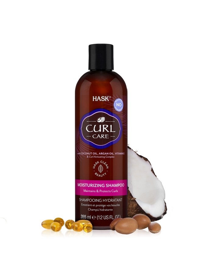 HASK Curl Care Moisturizing Shampoo 355 Ml | With Argan, Coconut Oil | For Frizzy & Curly Hair | Free Of Sulfates & Paraben - Image 1