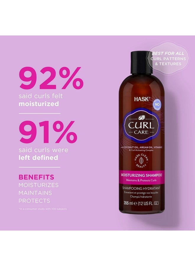 HASK Curl Care Moisturizing Shampoo 355 Ml | With Argan, Coconut Oil | For Frizzy & Curly Hair | Free Of Sulfates & Paraben - Image 3