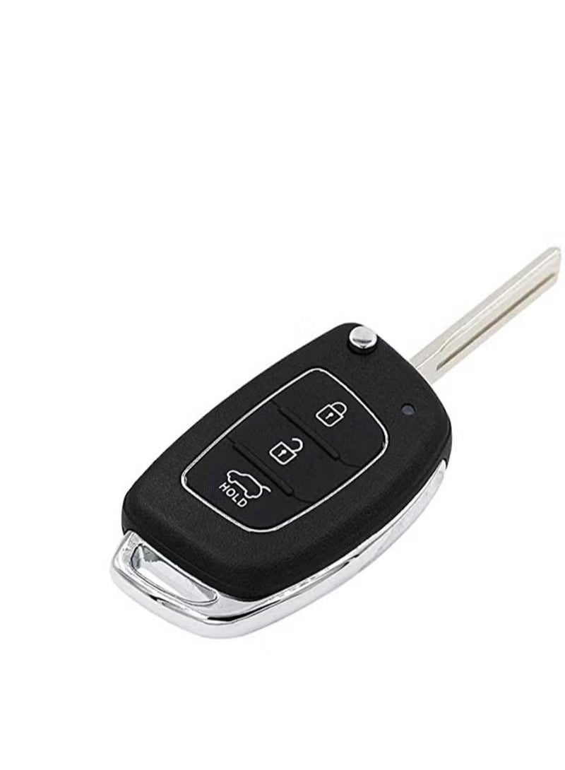 Folding Smart Car Key, 3 ons Keyless Entry Remote Case, Replacement Remote Car Key key Shell Repair for Mistra Hyundai HB20 SANTA FE IX35 IX45 Key Cover Case - Image 4
